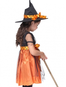 Fashion Kids Witch Halloween Cosplay Costume 